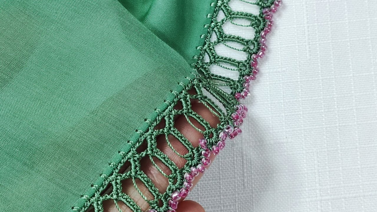 sıralı,yeni,kum boncuklu bir oya modeli (@Incigibitigislerim 108.oya modeli)