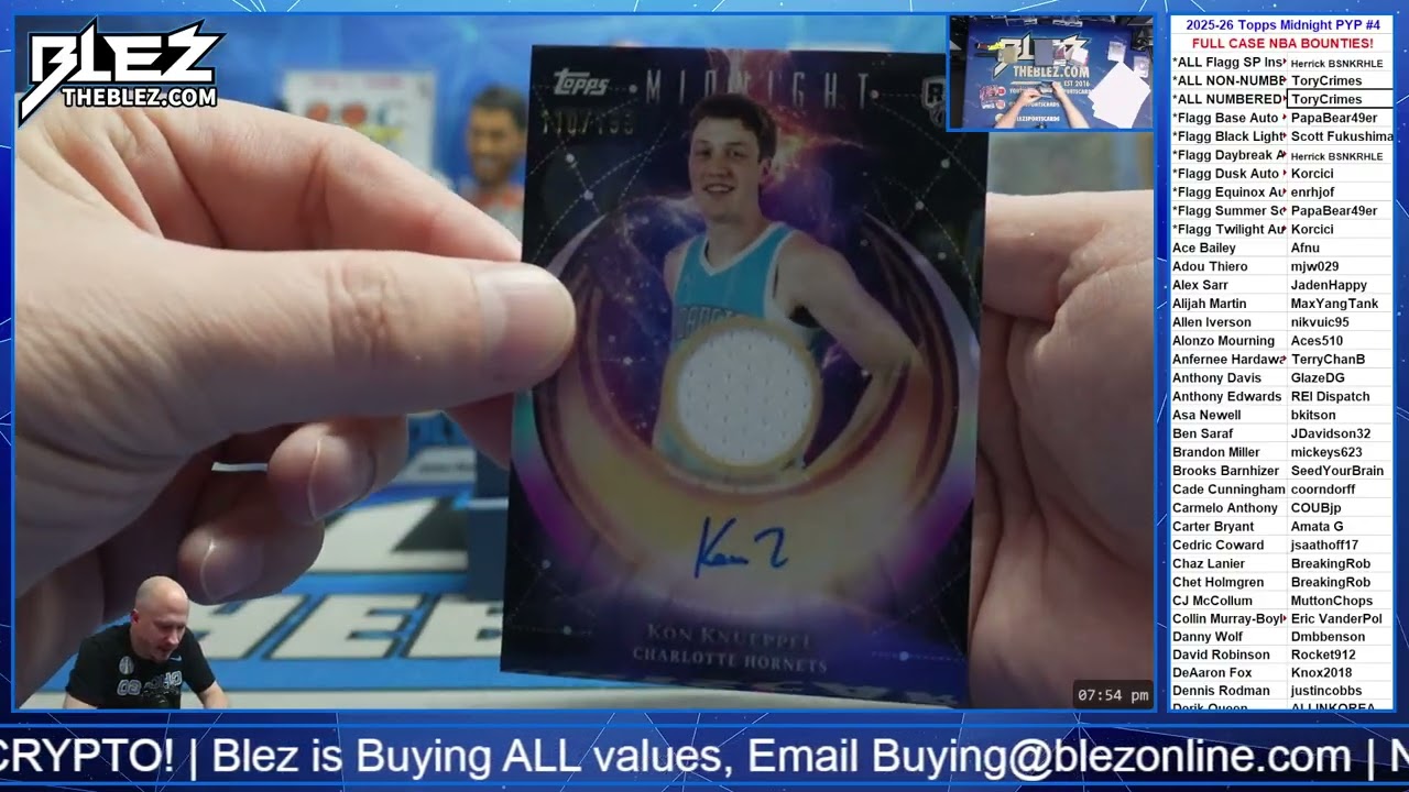 2025-2026 Topps Midnight FULL CASE BREAK #4 Pick Your Player