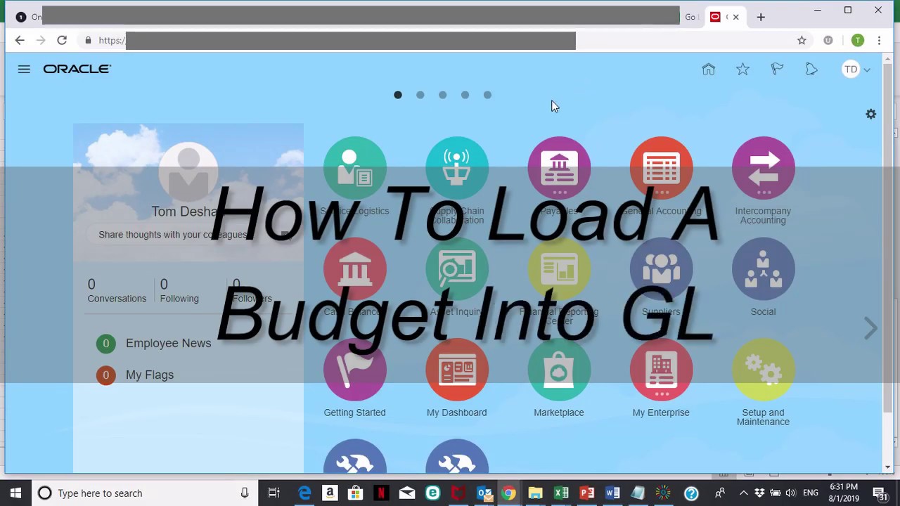 How To Load A Budget Into Oracle Cloud GL