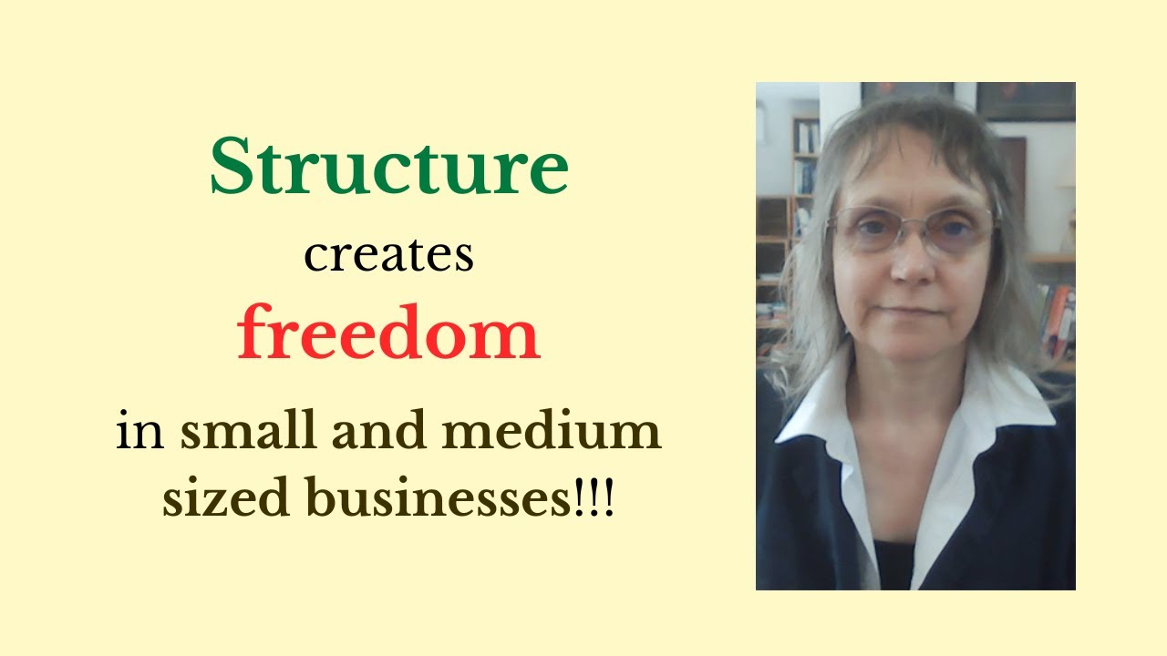 Structure creates freedom