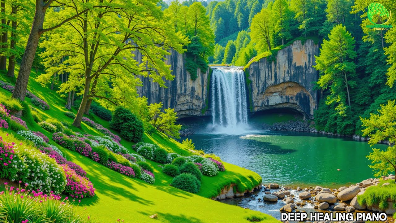 Deep Healing Piano 🍀 Calm the Nervous System | Mountain Stream & Sleep Music