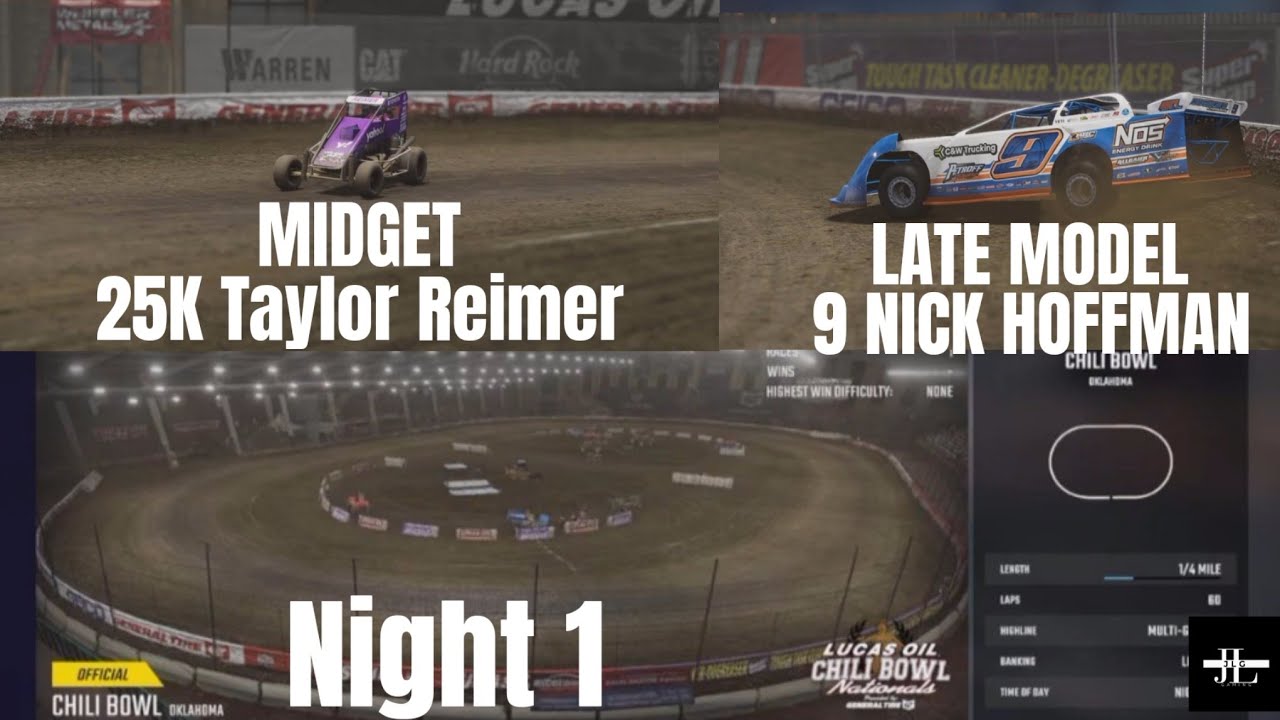 Night 1 CHILI Bowl National With MIDGET and LATE MODEL 