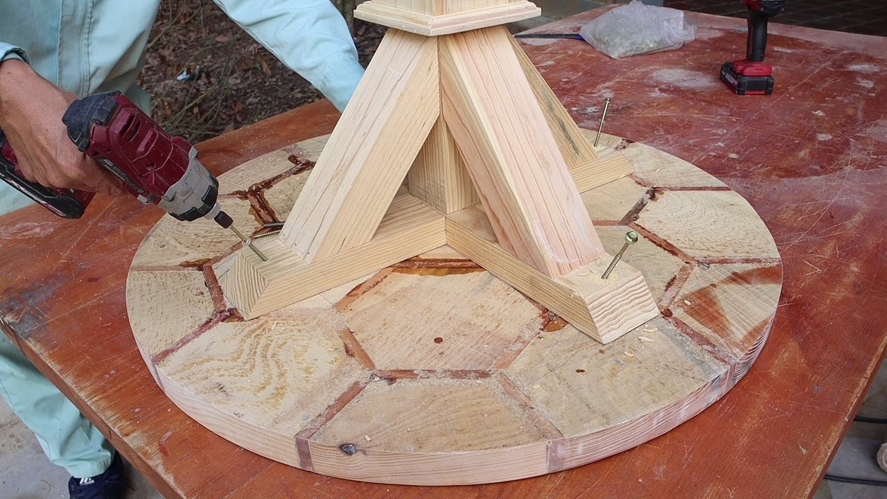 Admire The Extremely Ingenious Woodworking Skills // Perfect Dining Table With Unique Design - DIY