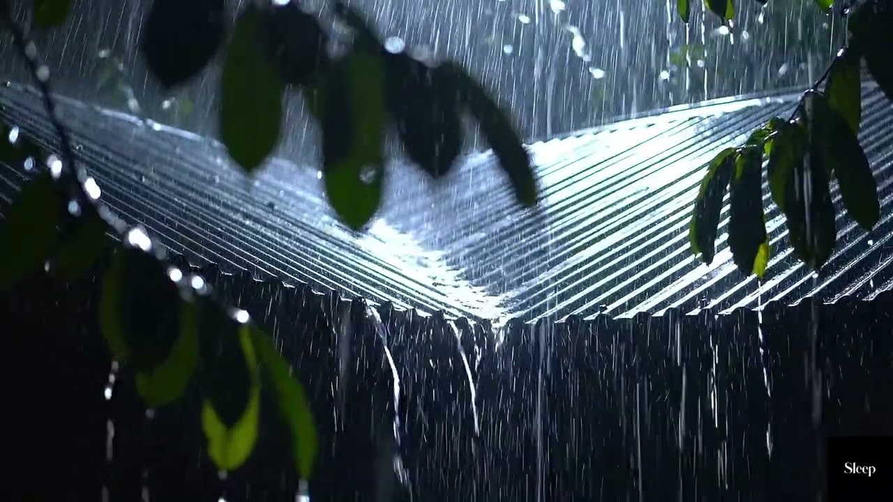 No Ads Rain Sounds for Sleep 🌧️ Heavy Rain on Tin Roof ASMR (Deep Healing Rest)