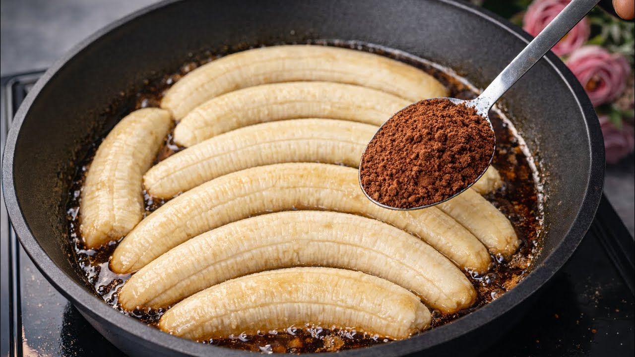 🍌🍫 Kein Backofen! Der beste Bananen Schokoladenkuchen der Welt – in nur 5 Minuten! Nur 1 Ei!