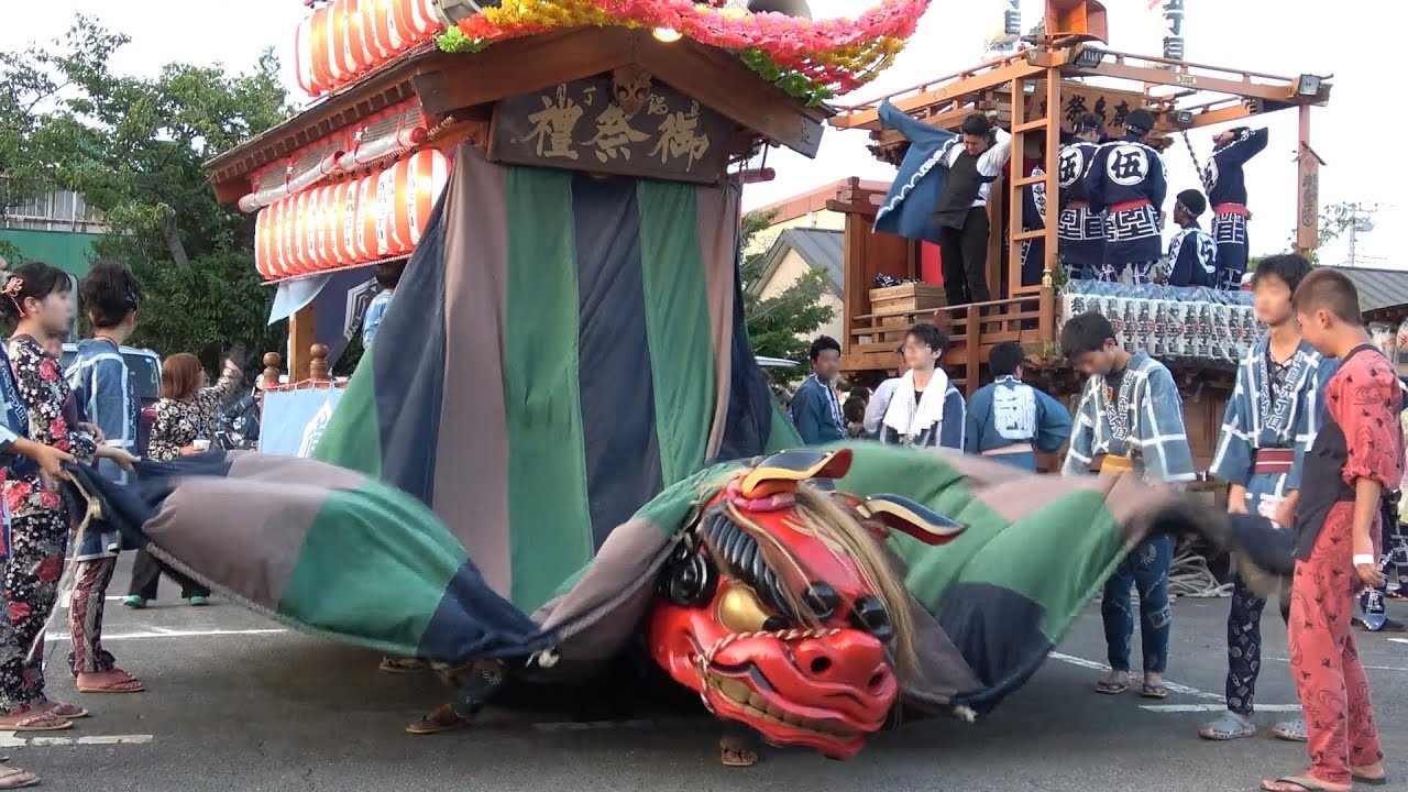 令和元年 鹿島神社例大祭 真鍋六丁目さんの獅子屋台