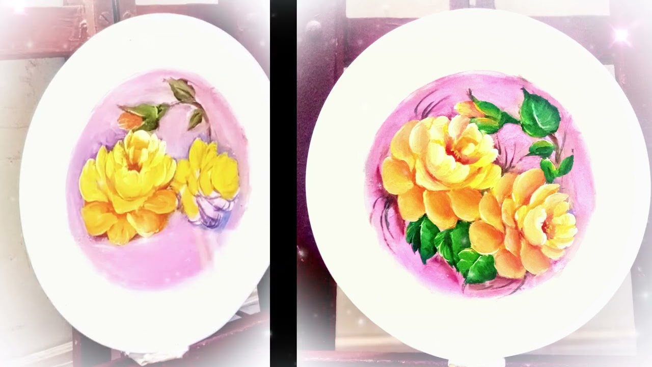 Porcelain Painting rose#2026 Pintura  de rosa em porcelana#2026