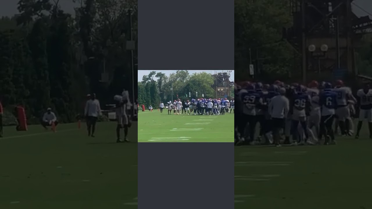 Aaron Donald Gets Thrown To The Ground After Rams-Bengals Practice Brawl #shorts
