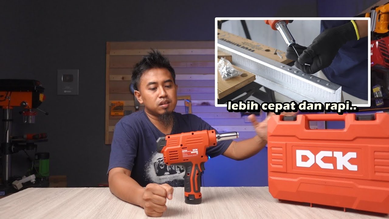 ini dia alat paku rivet tercepat.. lebih efisien dan rapi - DCK KDPM40 CORDLESS BLIND RIVETING GUN