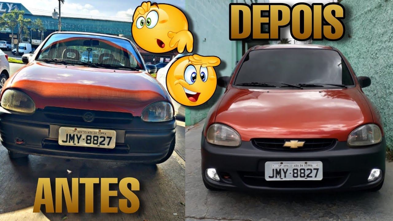 Colocando a frente do Corsa 2000 no Corsa Wind + Instalação do Farol de Milha