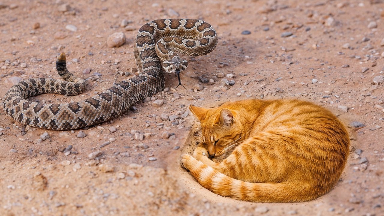 This Rattlesnake Messed with the Wrong Cat!