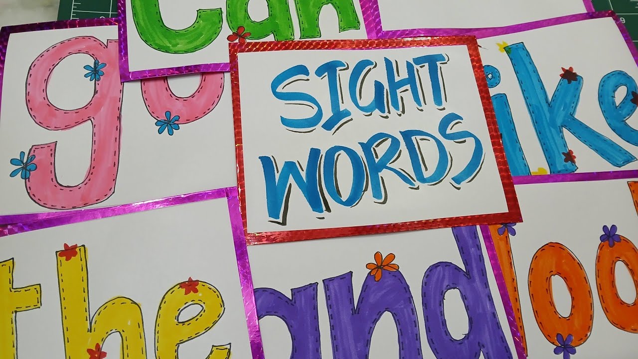 How to make Flashcards for Sight Words / Sight Words Flashcards making idea 