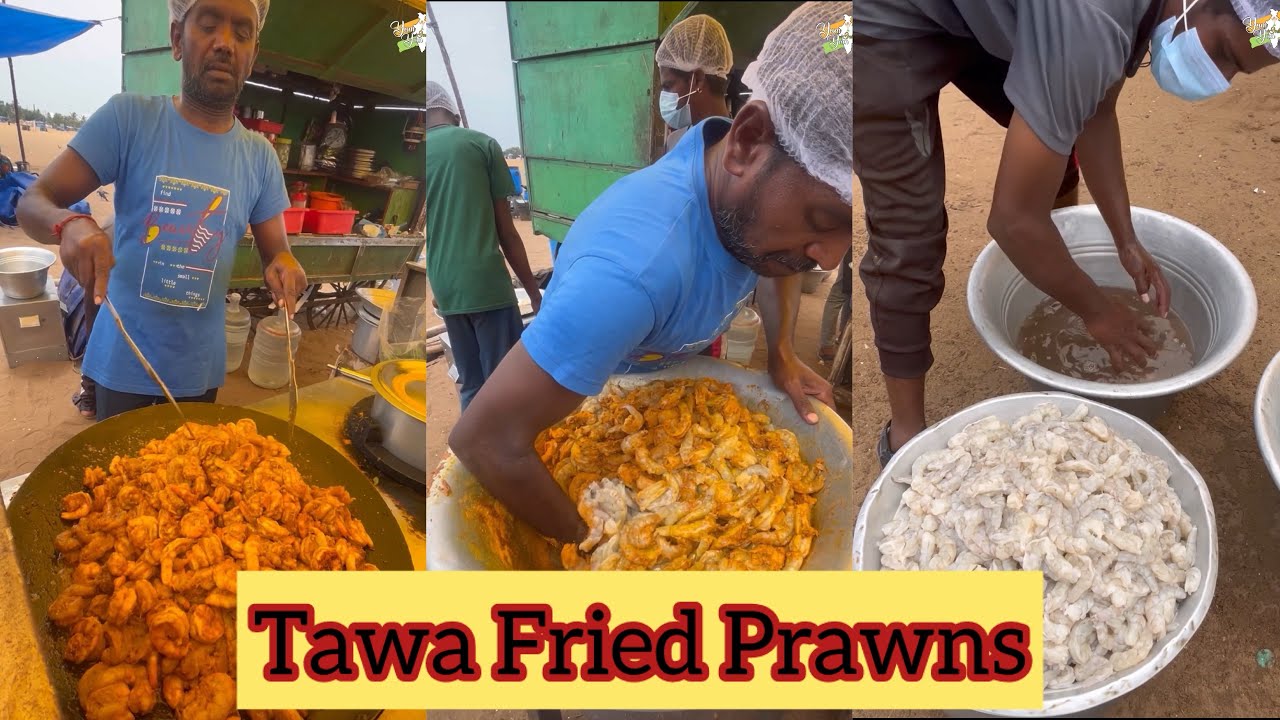 Tawa Fried Prawns in Chennai 😍😍 Hygiene Level = 999 🤩🤩