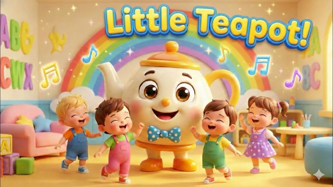 Little Teapot Song ☕ | Nursery Rhymes for Kids | TityTotsTube