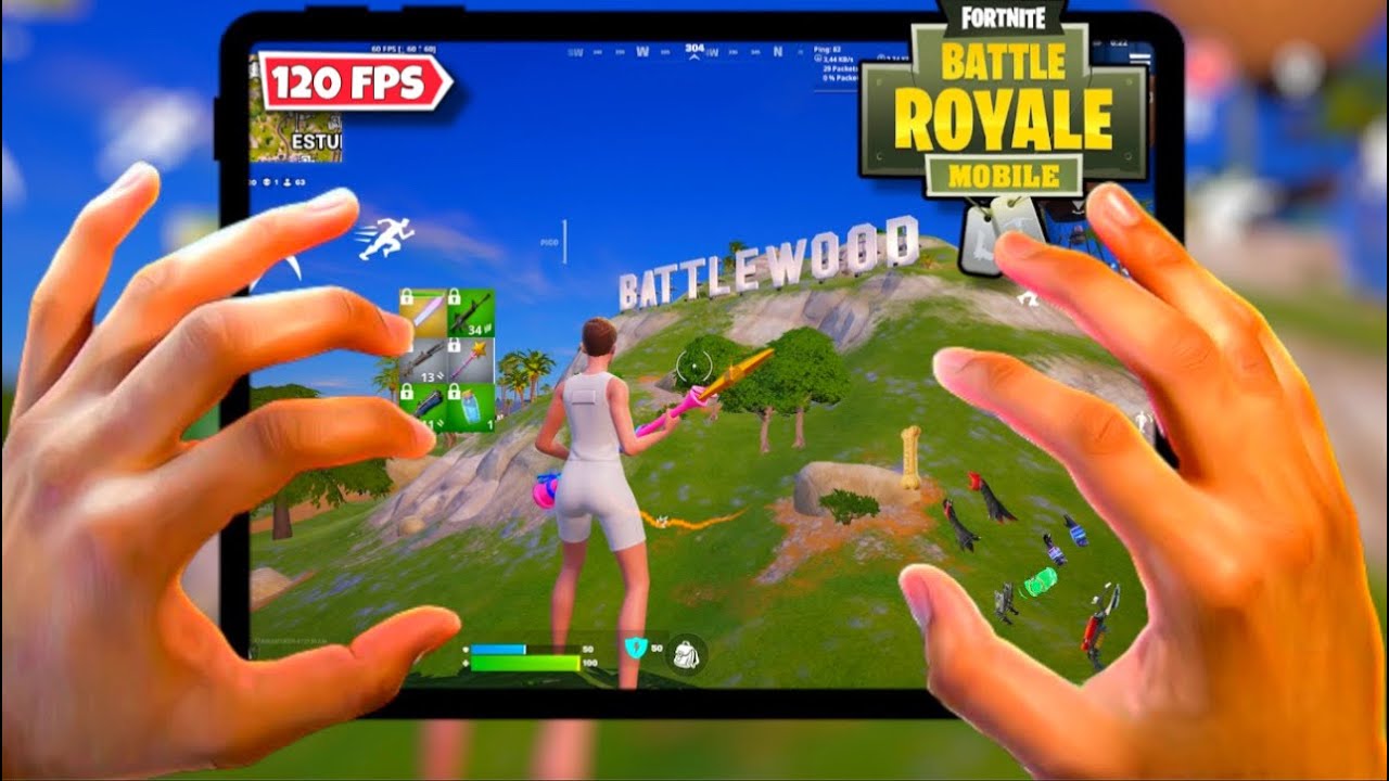 FORTNITE MOBILE NEW UPDATE GRAPHICS…(iPAD PRO M4 GAMEPLAY 120 FPS)