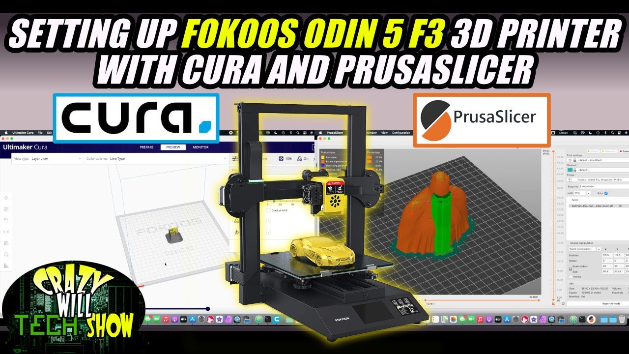 Setting up FOKOOS Odin 5 F3 3d printer with Cura and Prusaslicer