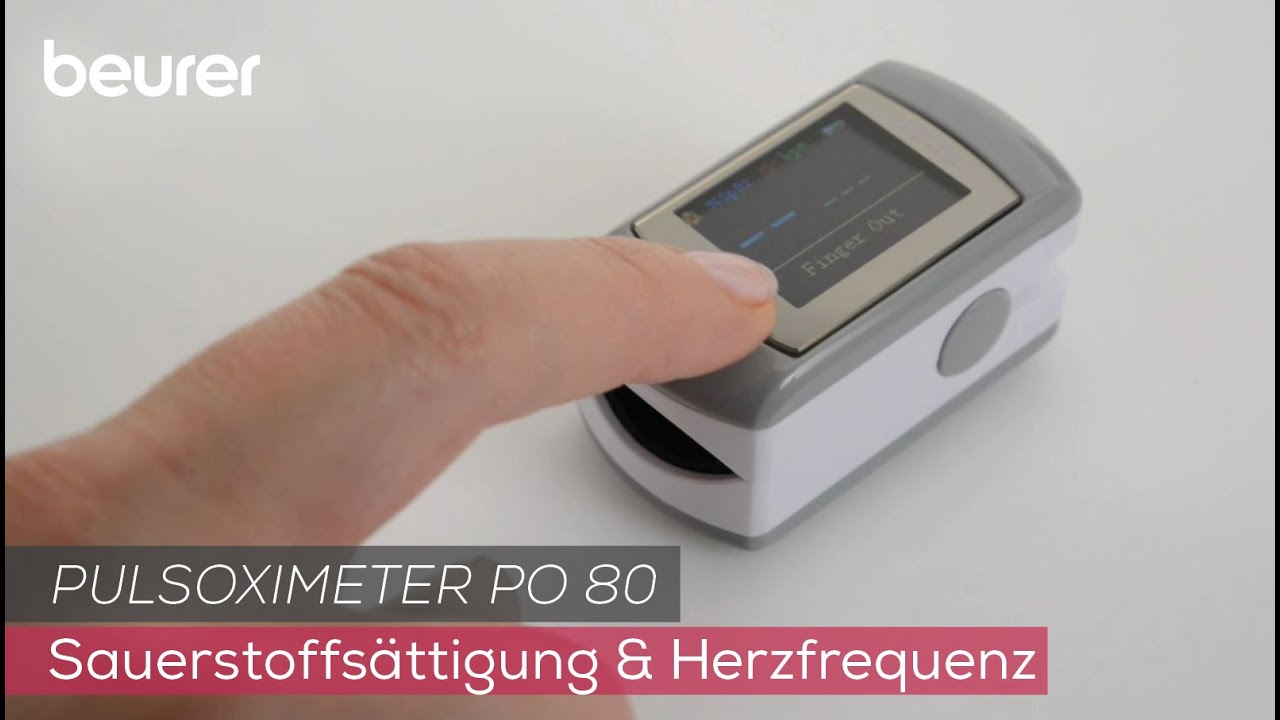 Pulsoximeter zur &Uuml;berwachung der Sauerstoffs&auml;ttigung & Herzfrequenz | Beurer PO 80