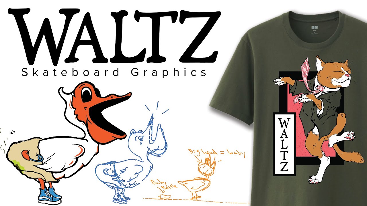 How I Illustrate Skateboard Graphics pt. 2