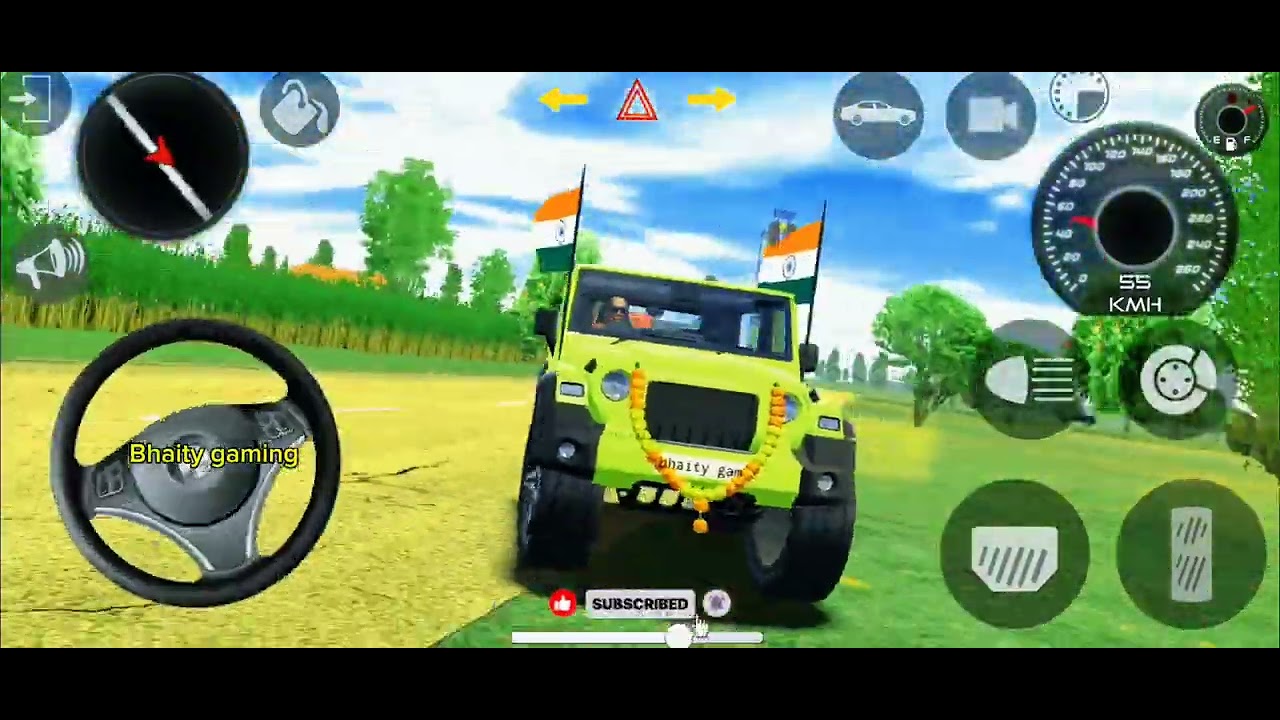Modified Mahindra Thar Driving in Village! 🇮🇳 | Indian Vehicles Simulator 3D #mahaindrathar 