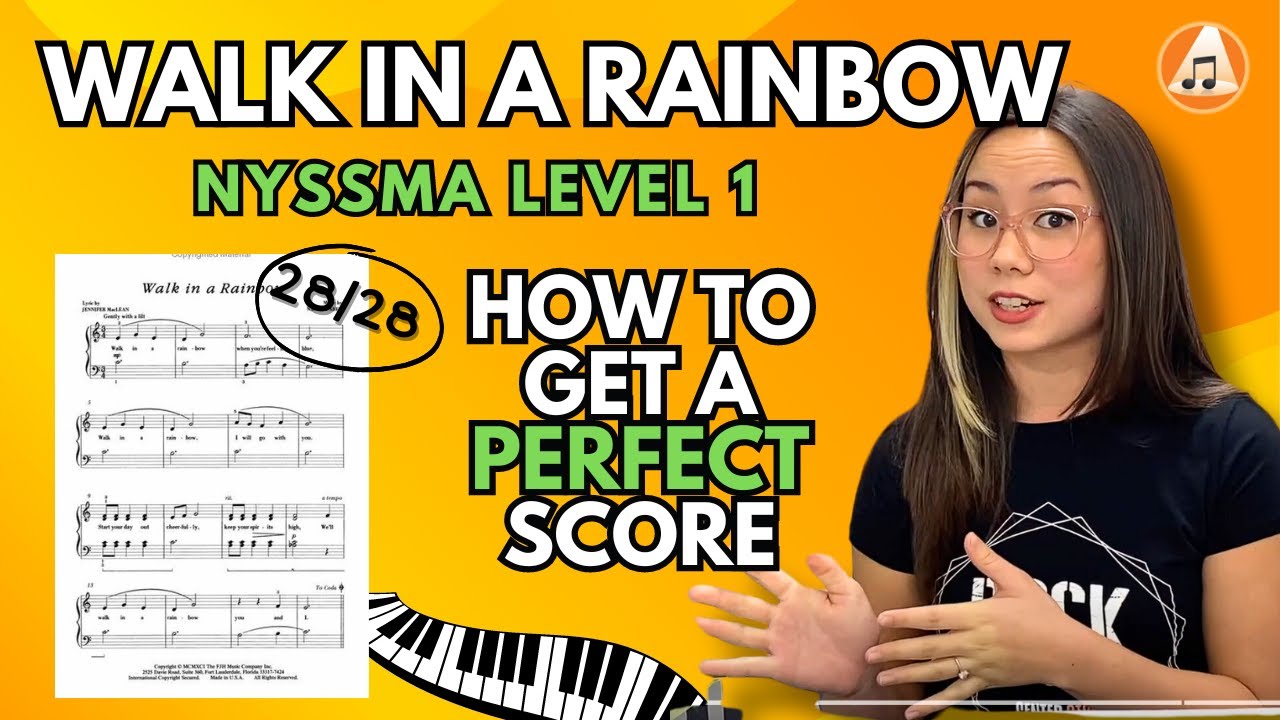 Walk In A Rainbow by N. Faber Piano NYSSMA Level 1 WATCH TO GET A HIGH SCORE!  #NYSSMA