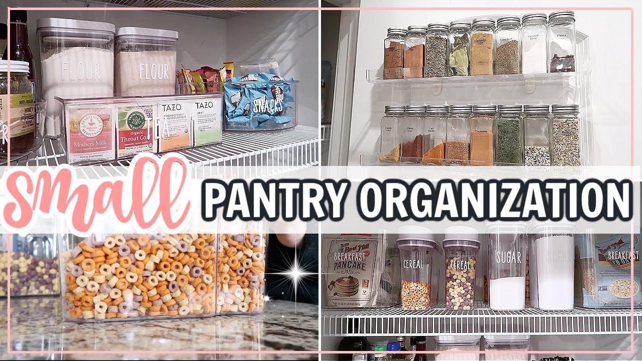 ORGANIZE AND DECLUTTER WITH ME // SMALL PANTRY ORGANIZATION