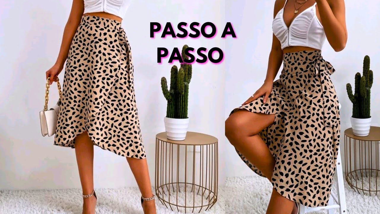 Saia Transpassada Muito Fácil Passo a Passo Completo
