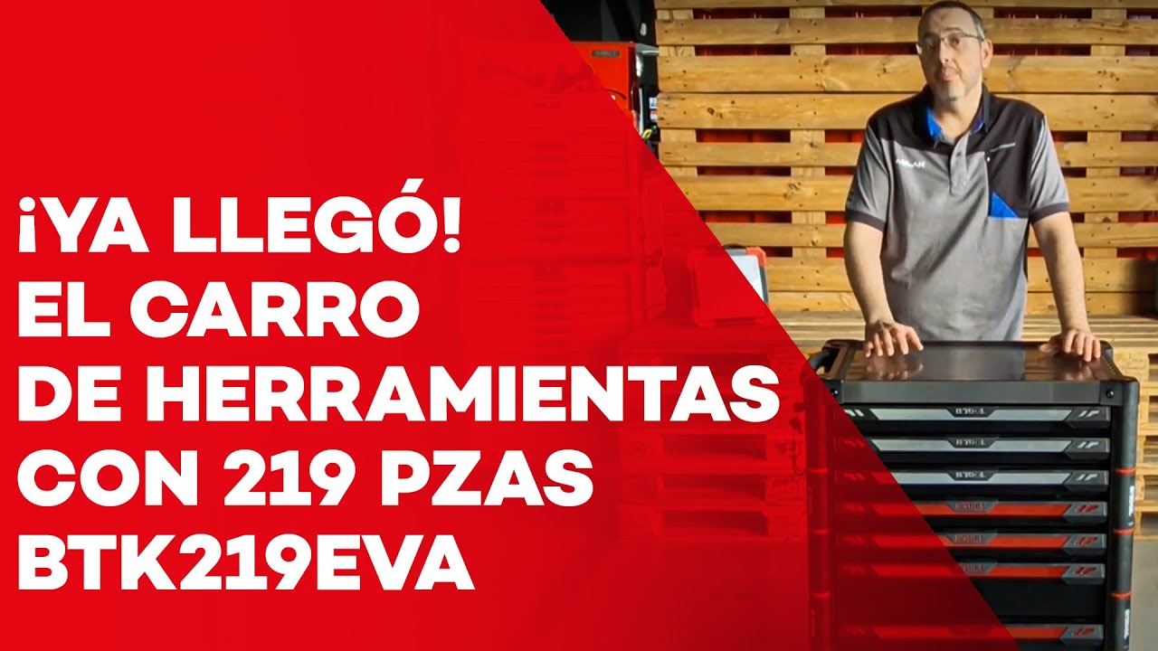 Carro Btool BTK219EVA  ¡Todas las herramientas necesarias y ordenadas!