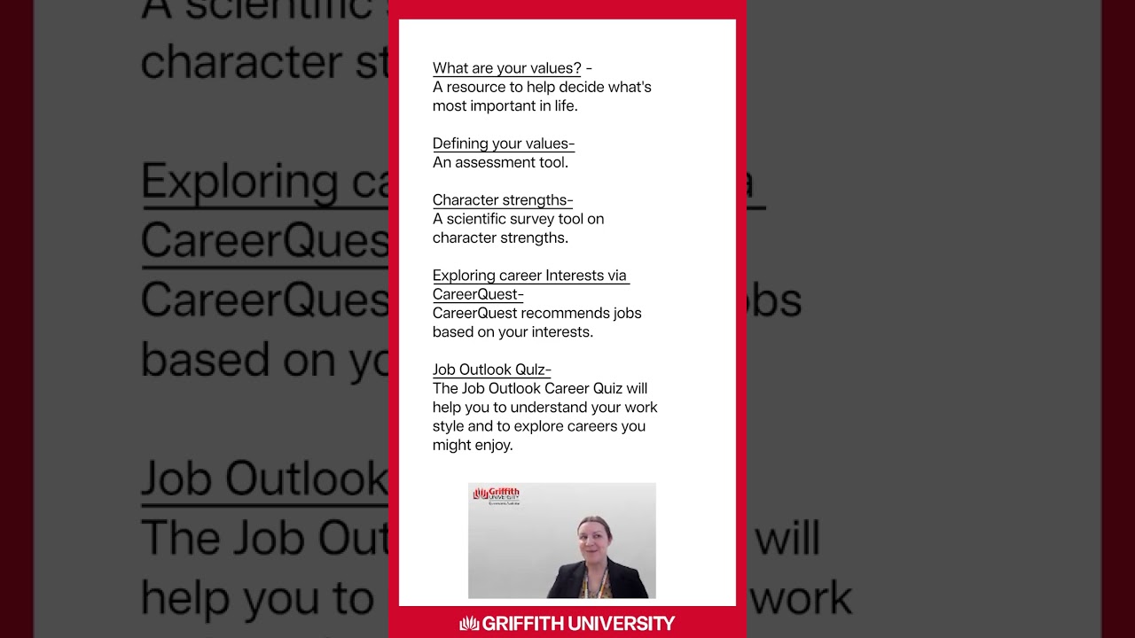 Know Yourself: Values, Interests and Strengths – PRE-RECORDED