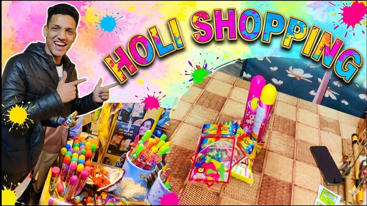 Aaj itni si Holi ki shopping Kari ❤️ holi ke next day paper 🥲🥲