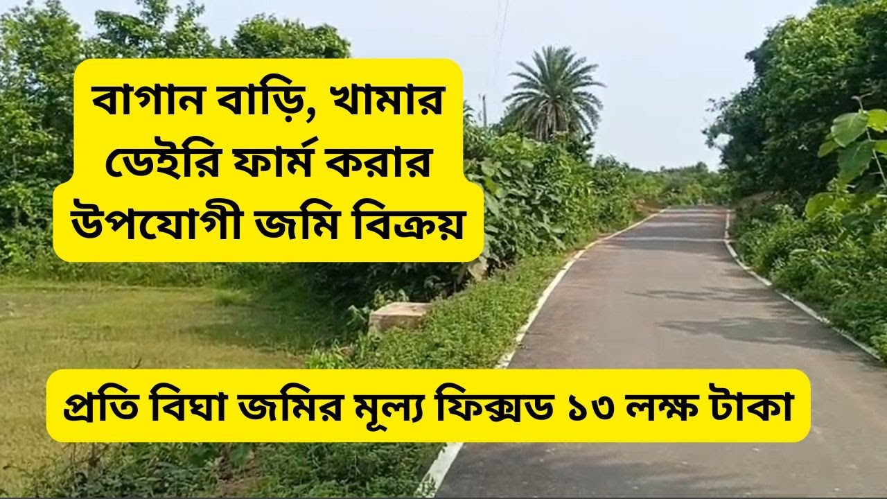 বাগান বাড়ি খামার ডেইরি ফার্ম করার উপযোগী কম দামে জমি বিক্রয় | real estate investing | real estate