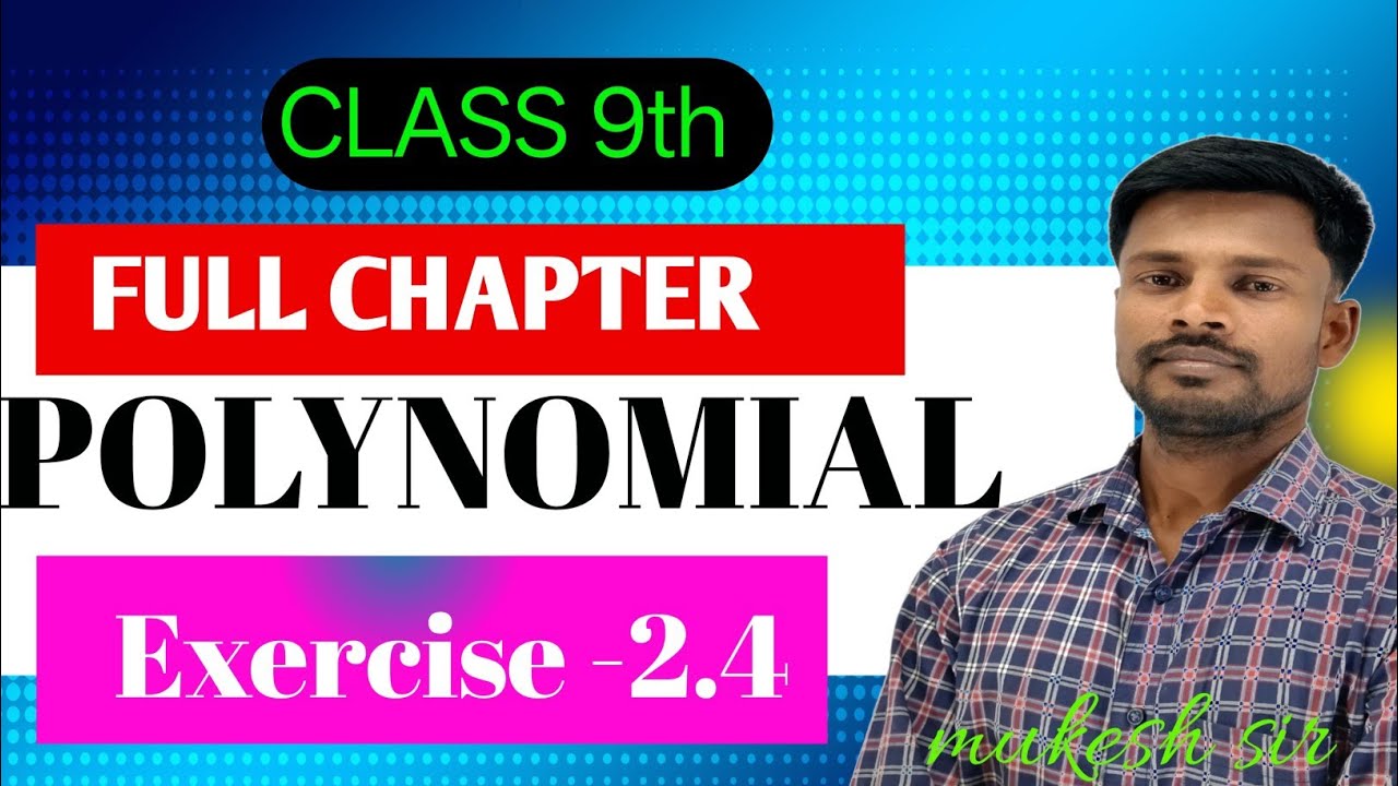 Polynomials Class 9 one shot Prashnawali 2.4|class 9 chapter 2 polynomial Exercise 2.4 🔥|Mukesh sir 