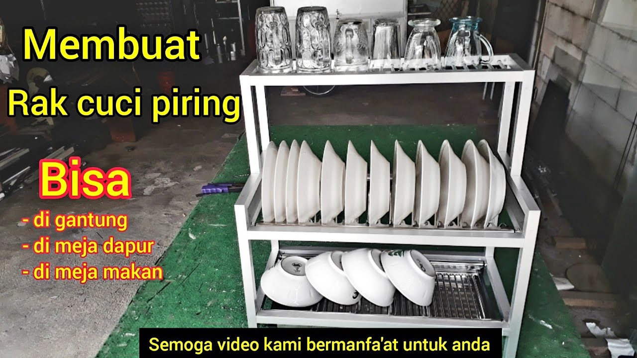membuat rak piring minimalis