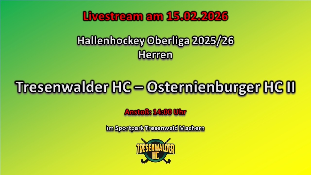 Live Hallenhockey Oberliga - Herren 2025/26, Tresenwalder HC - Osternienburger HC II, 4 : 2