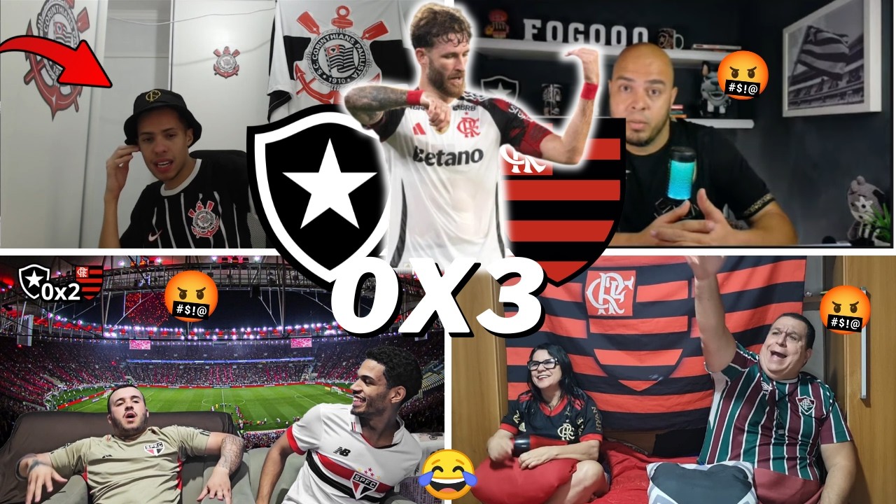 REAÇÕES DOS RIVAIS SECANDO O MENGÃO E DECEPÇÃO TOTAL | BOTAFOGO 0 X 3 FLAMENGO | BRASILEIRÃO 2026