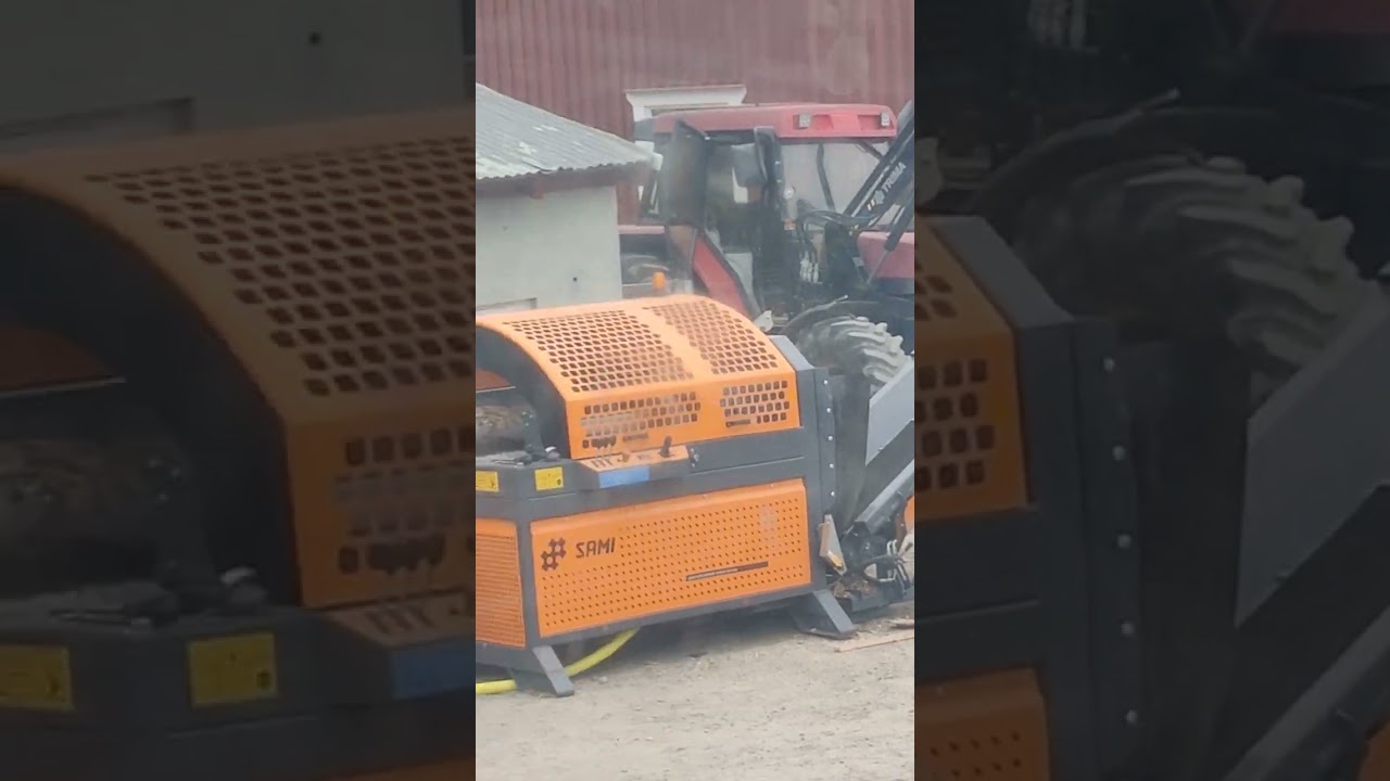 Sami vedfabrik ved vedmaskin