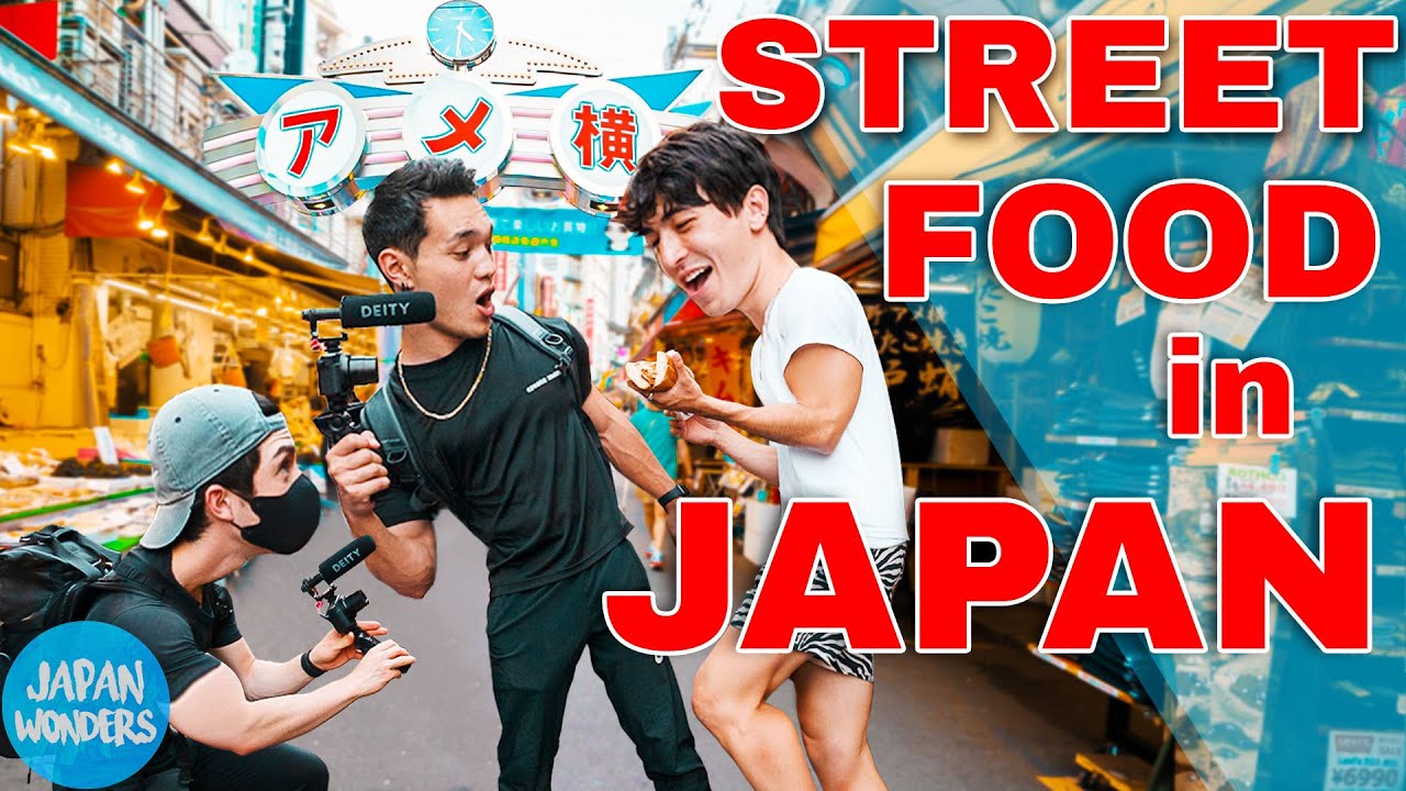 JAPANESE STREET FOOD TOUR of AMEYOKO in TOKYO JAPAN! Seafood + yakitori + Ice cream
