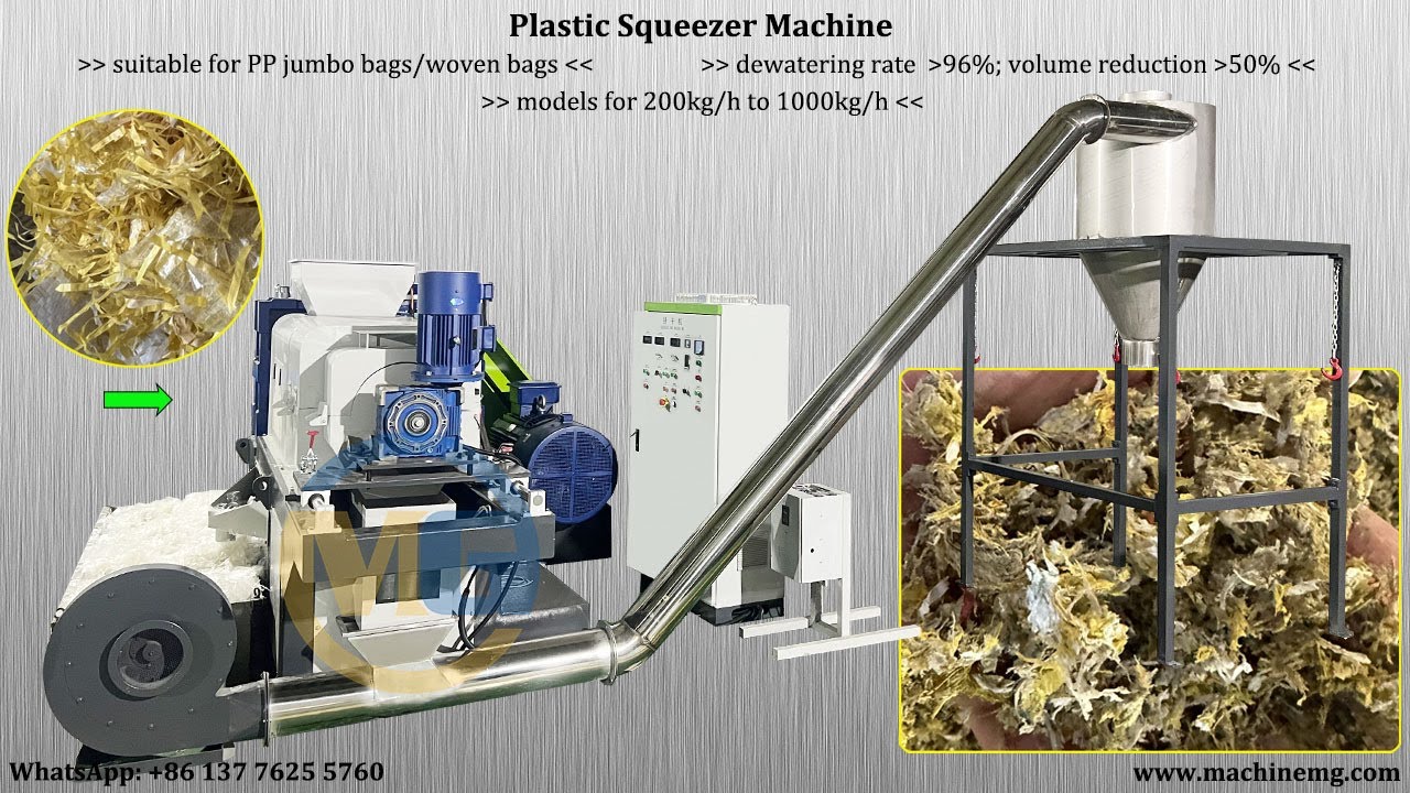 Durable Plastic Squeezer Machine for Efficient Compaction and Moisture Removal of Jumbo Bags