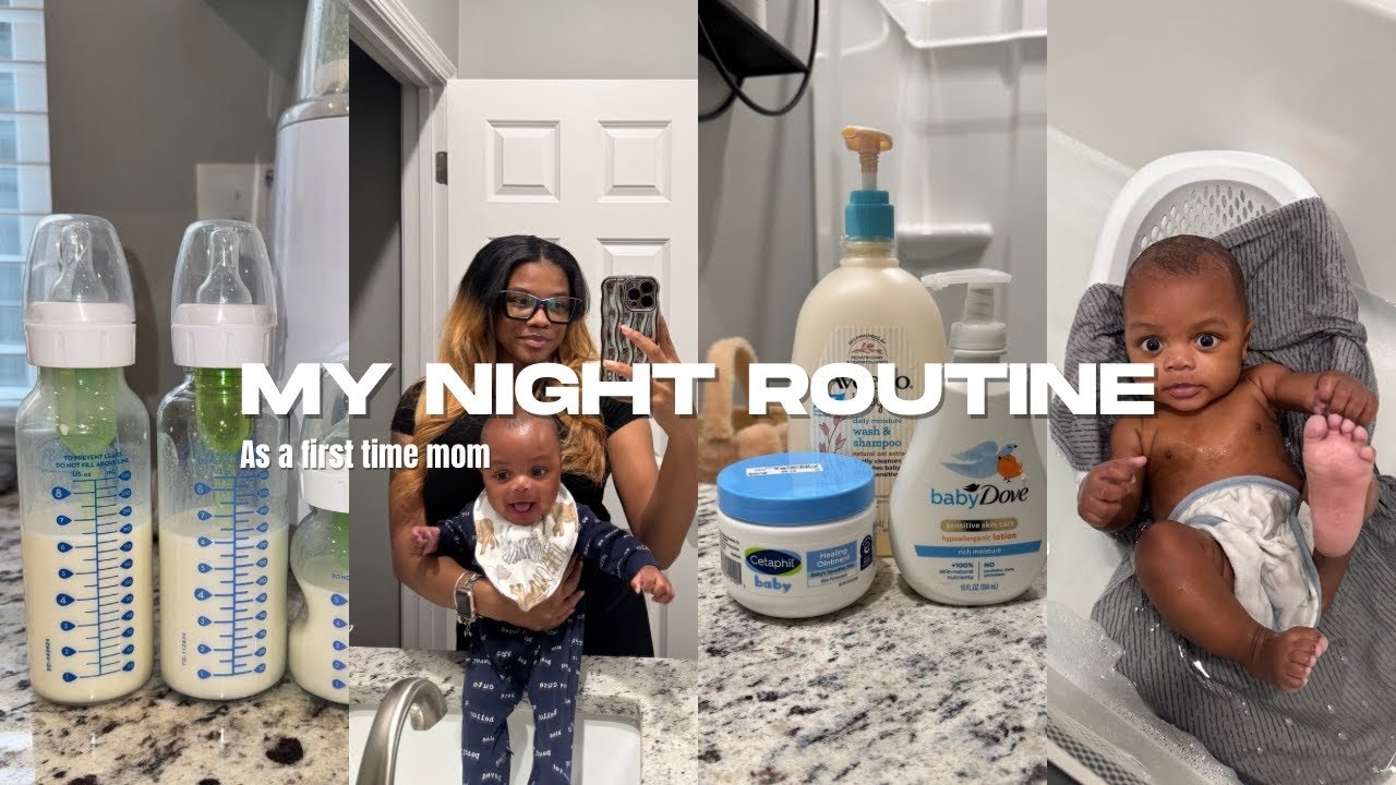 MY *Realistic* NIGHT TIME ROUTINE AS A FIRST TIME MOM | Bath time + Bottle prep + Essentials + MORE