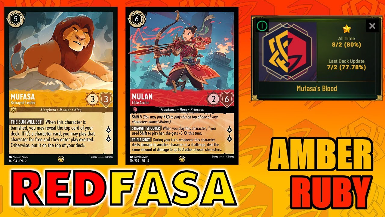 80% WINRATE MUFASA DECK In Disney Lorcana Set 4