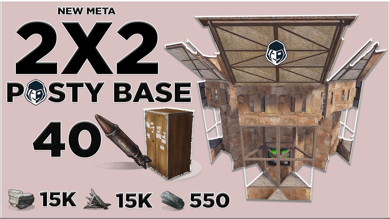 Rust - Posty Base 2x2 / Small Group / New Meta 2023 / Rust Türkçe