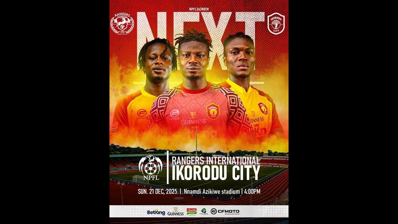 Enugu Rangers vs Ikorodu City FC | NPFL25/26 Matchday 18