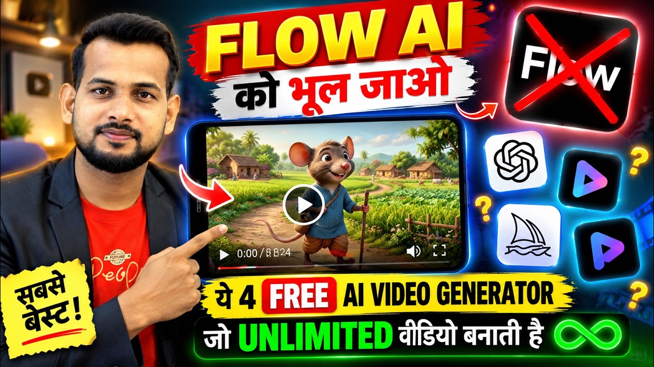 Google Flow छोड़ो! 😱 ये FREE AI Tool Unlimited Long Video बनाता है | image to video ai free 🔥
