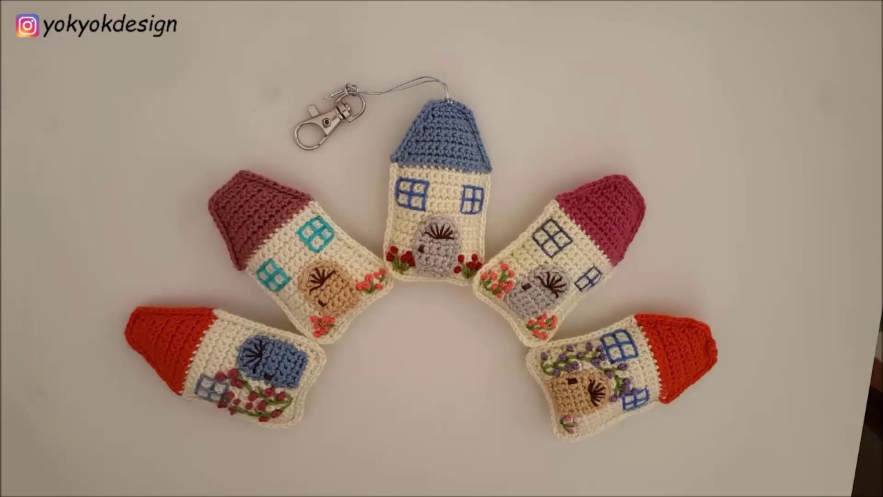 Amigurumi Köy Evi Anahtarlık Yapımı - Tiny house keychain - 1. Bölüm