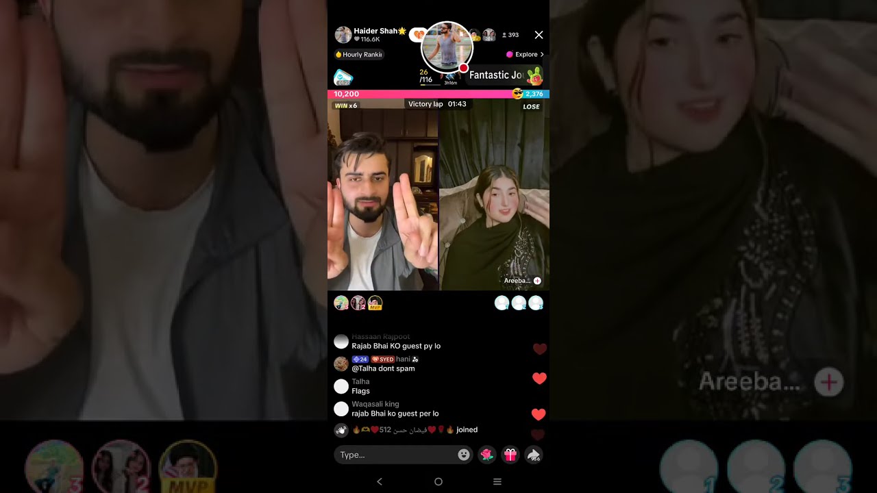 Haider Shah live on TikTok Rajab family Haider Shah TikTok live braod.18/03/2026
