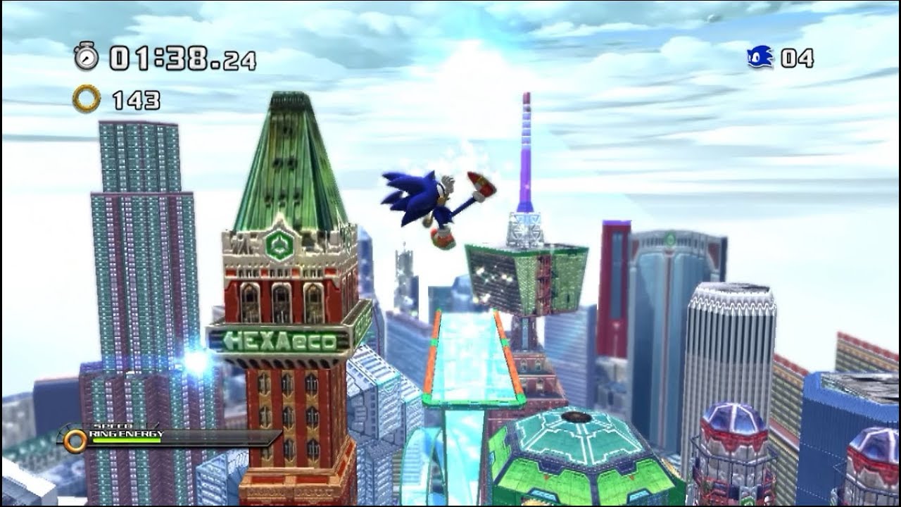 Sonic Generations Grand Metropolis Speed Run (no skills) 2:03.42