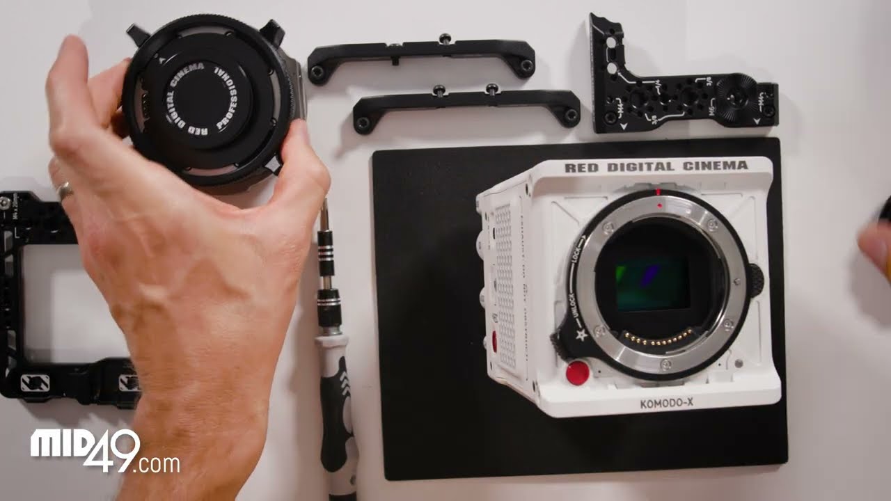 Install MID49's RED Komodo-X Side Plate with PL Mount Support