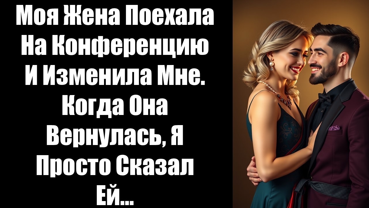 Моя жена поехала на конференцию и изменила мне. Когда она вернулась, я просто сказал ей…#любовь
