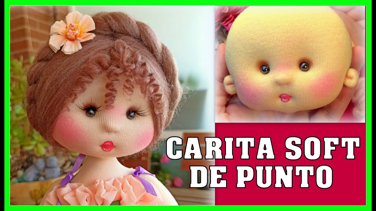 CARITA de muñeca SOFT DE PUNTO CON OREJITAS VIDEO-472