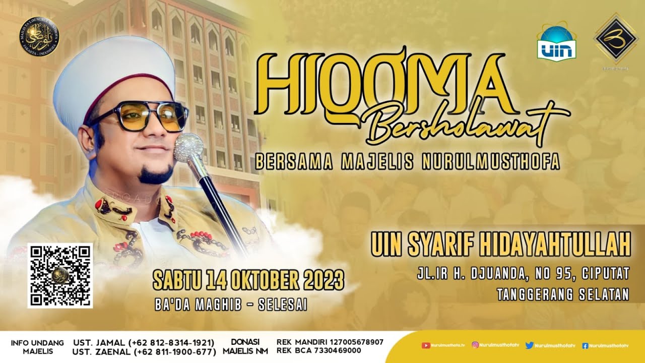 🔴 LIVE | HIQMA UIN BERSHOLAWAT  | Jl. IR.H. Djuanda Ciputat Tangerang Selatan | Sabtu , 14 Okt 2023