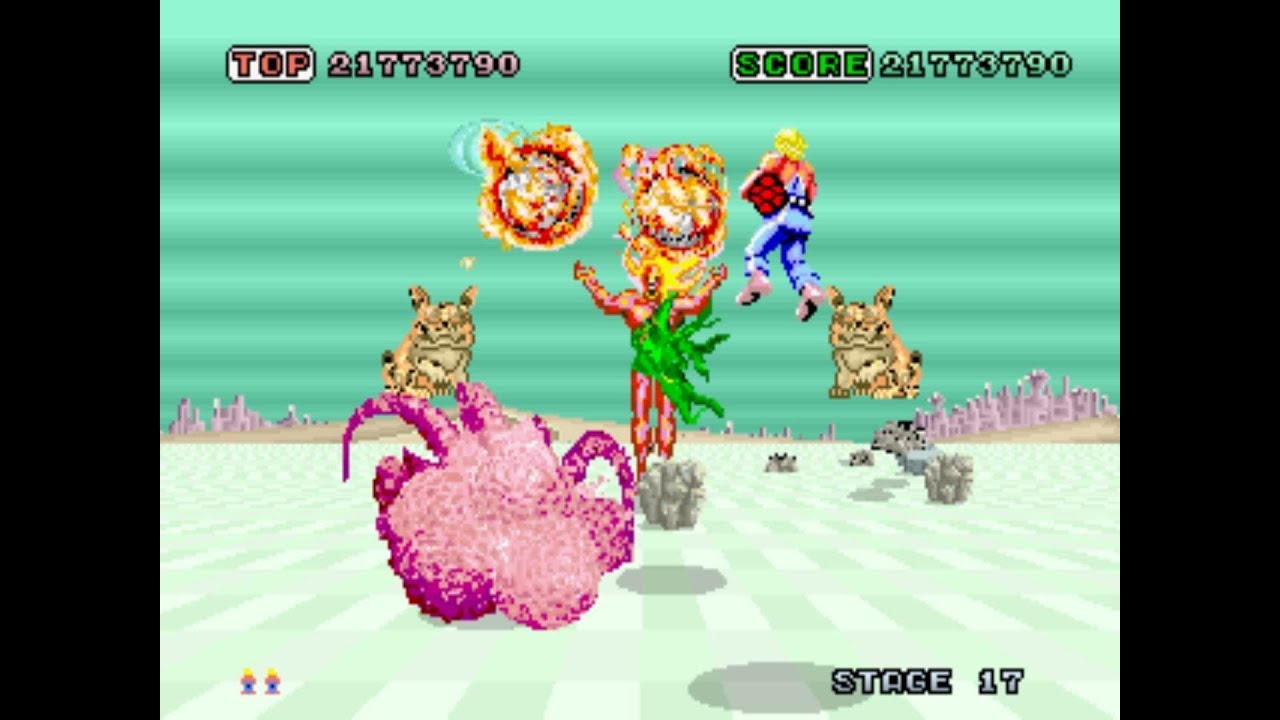 Space Harrier arcade Gameplay Playthrough Longplay